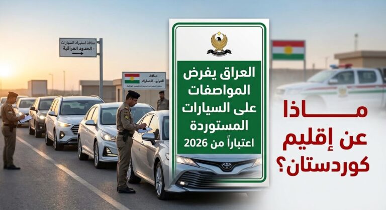العراق يفرض المواصفات على السيارات المستوردة اعتباراً من 2026.. ماذا عن إقليم كوردستان؟